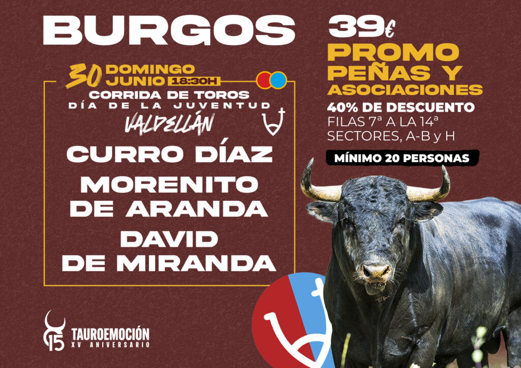 Valdellán, reclamo en Burgos para las peñas taurinas